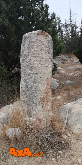 אבן המיל החרוטה באותיות לטיניות