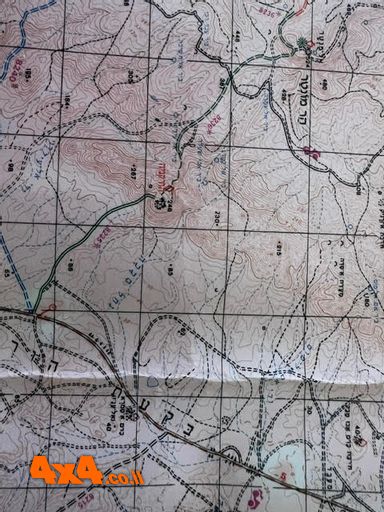 מקטע מתוך מפת טיולים וסימון שבילים של הרשות לטבע וגנים בעריכת אורח דביר